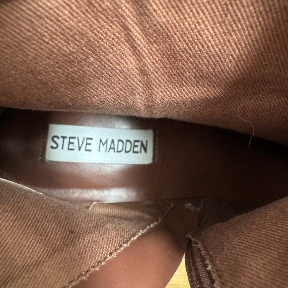 Steve Madden Missie Brown Snakeskin Vegan Leather Ankle Booties size 7.5- Fall - Picture 7 of 10